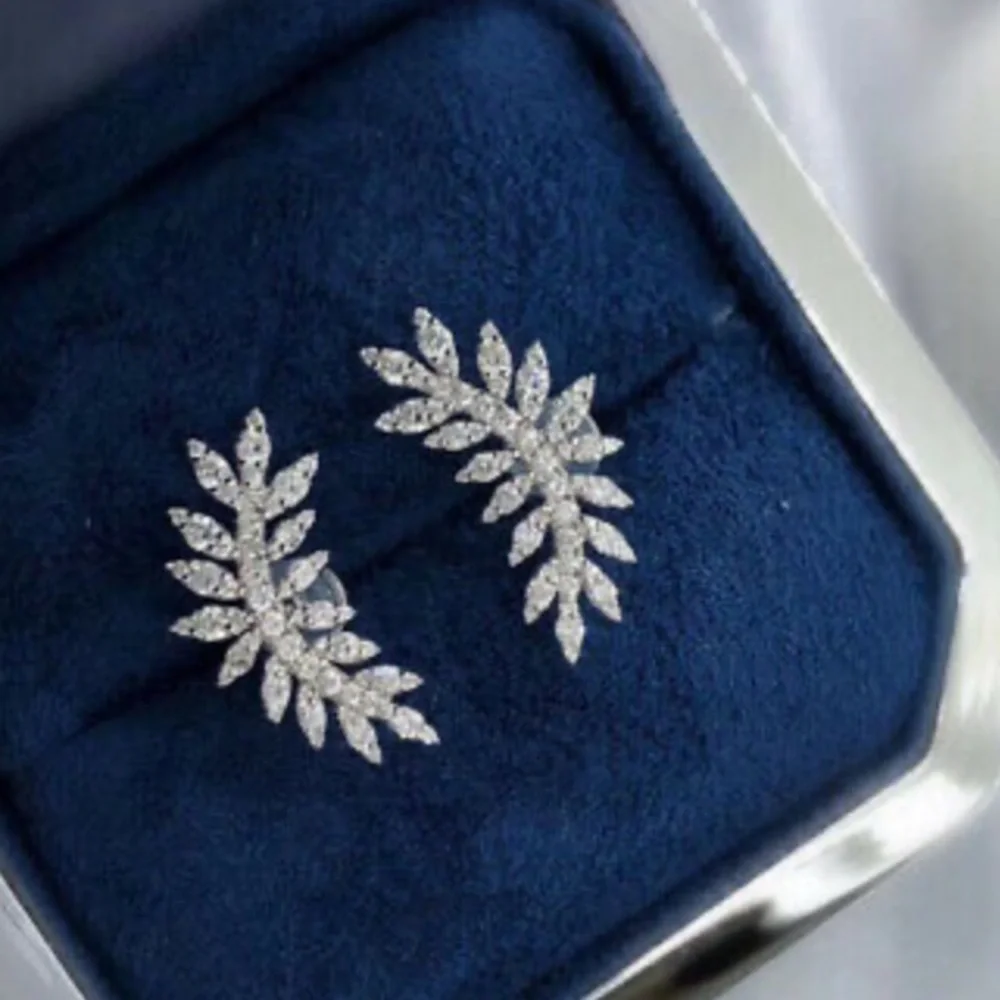 New Cute 925 Sterling Silver Stud Earrings for Women Wedding Party Jewelry Gift - Picture 4 of 6